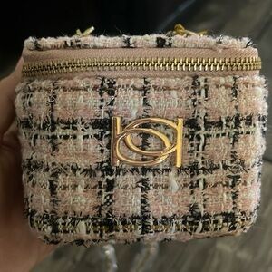 NWT Bebe Pink Tweed Crossbody Bag